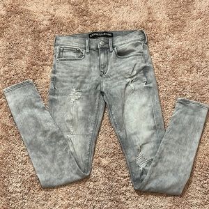 Grey express low/mid rise jeans